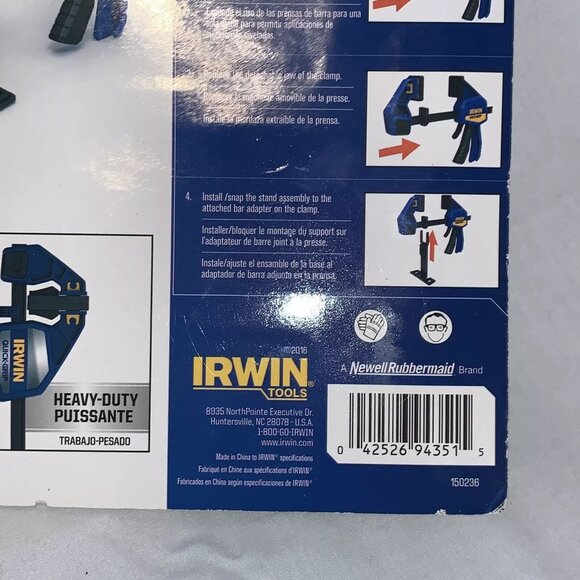 Clamp Stand for Medium-Duty and Heavy-Duty Clamps IRWINQUICK-GRIP STAND - Picture 9 of 9